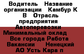 Водитель › Название организации ­ Камбур К.В › Отрасль предприятия ­ Автоперевозки › Минимальный оклад ­ 1 - Все города Работа » Вакансии   . Ненецкий АО,Усть-Кара п.